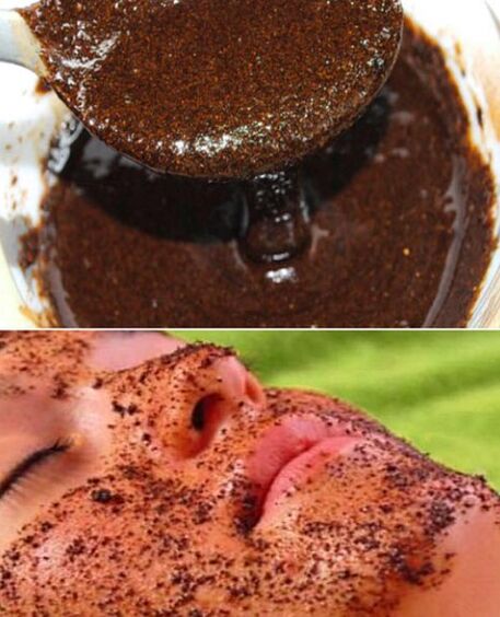Máscara de pilling con feixe de café